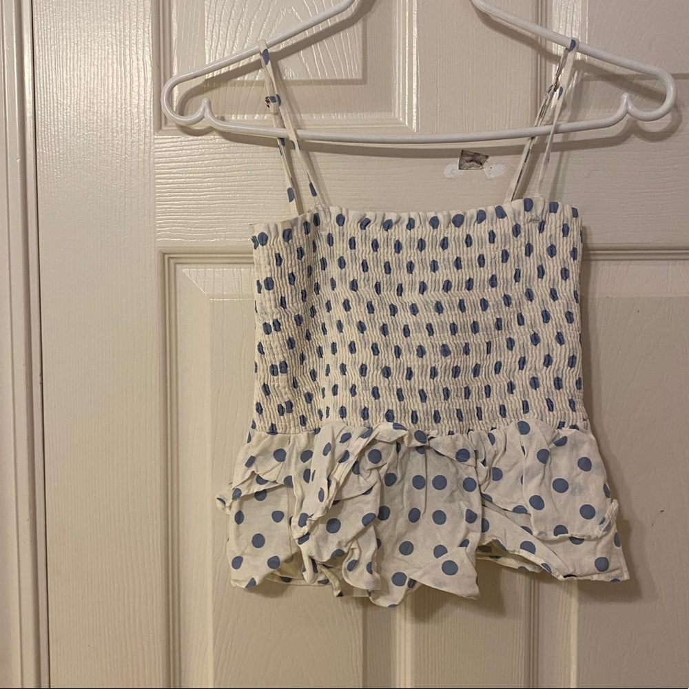 Zara polka dot top